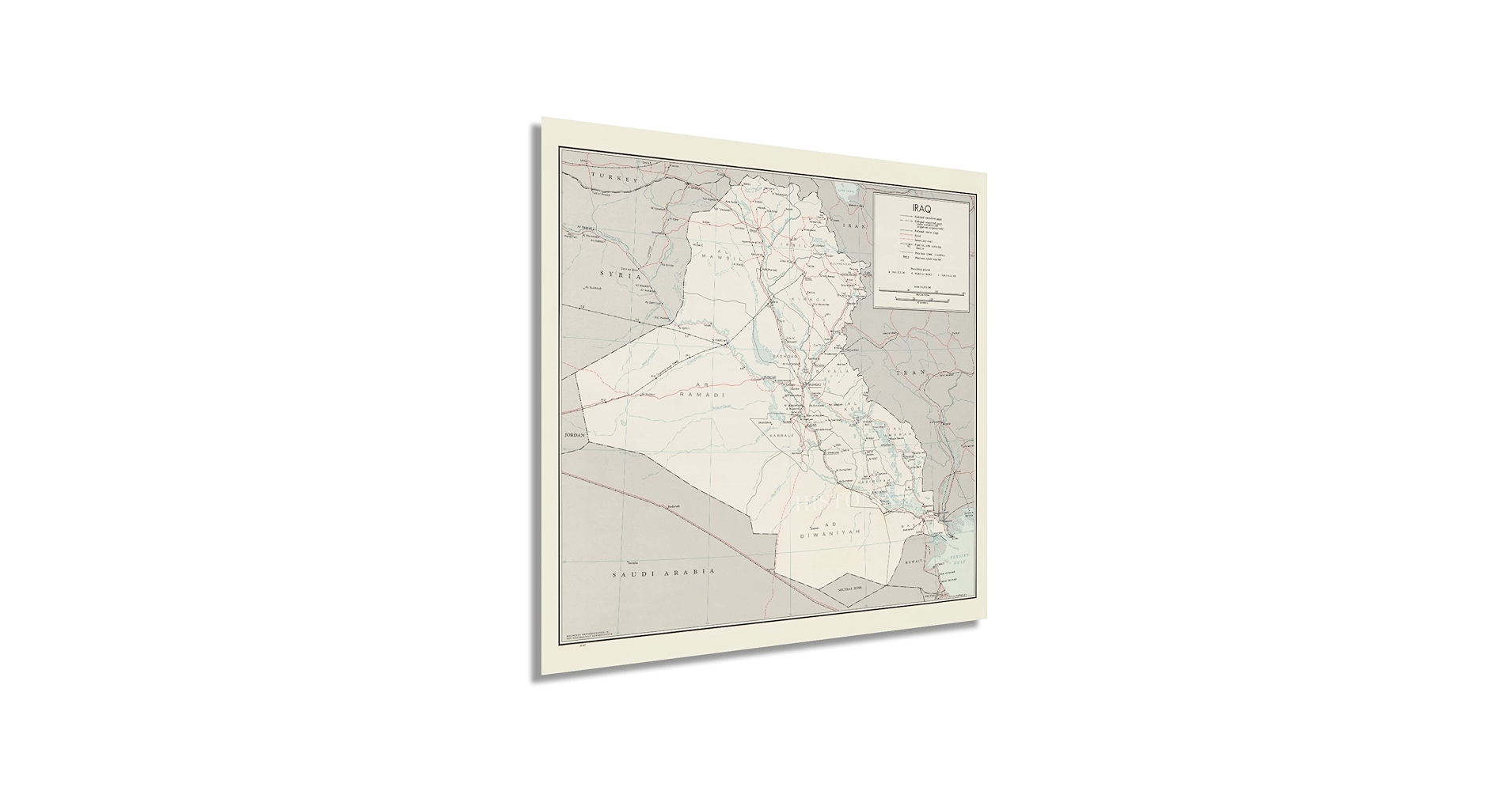 ケンブリッジ ヴィンテージ 絵地図 地図 ポスター 英国ケンブリッジの地図。Restoration Hardware ホームデコ